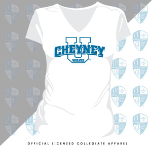 Cheyney University | Univ. Arch White Ladies Tees (N)