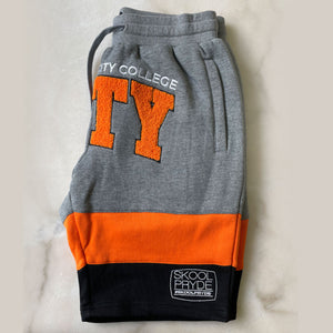 CITY  |  G.O.A.T  SHORTS  | GRAY, BLACK & Orange (z)