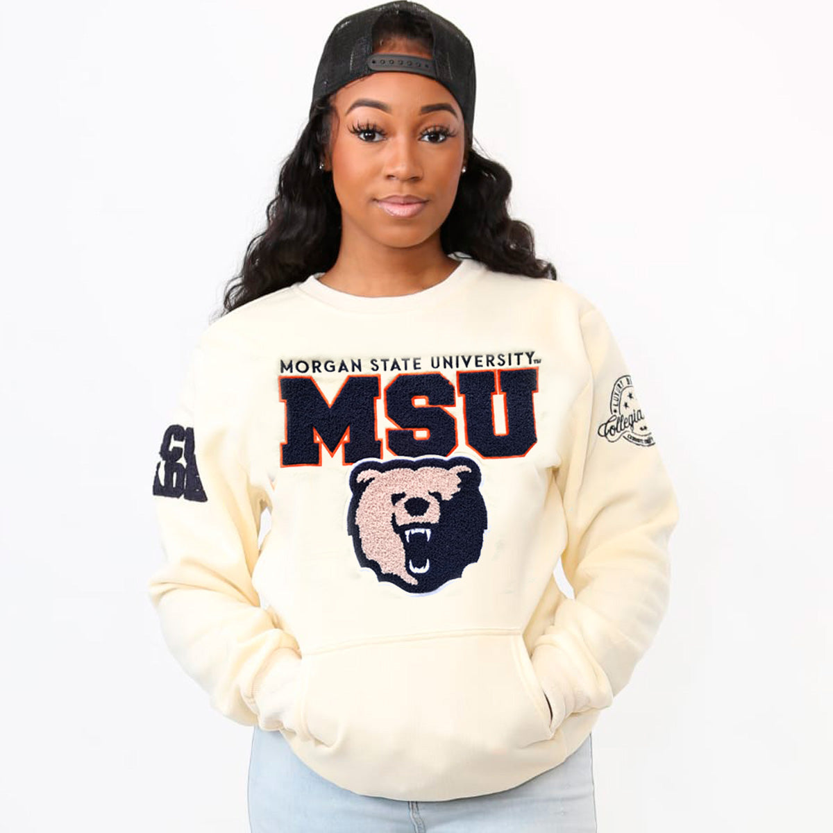 Morgan State | 2022 CREAM Chenille BEAR | UNISEX SWEATSHIRT