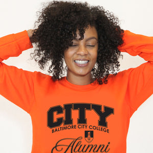 BALTIMORE CITY COLLEGE | FANCY ALUMNI Orange Unisex Sweatshirt (z)