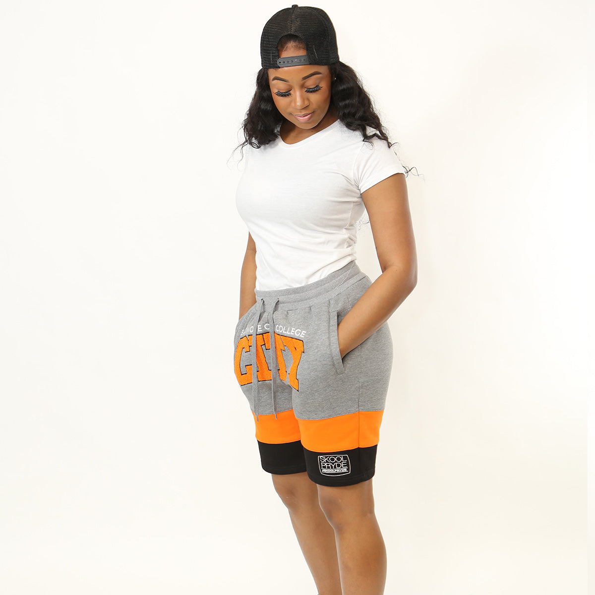 CITY  |  G.O.A.T  SHORTS  | GRAY, BLACK & Orange (z)