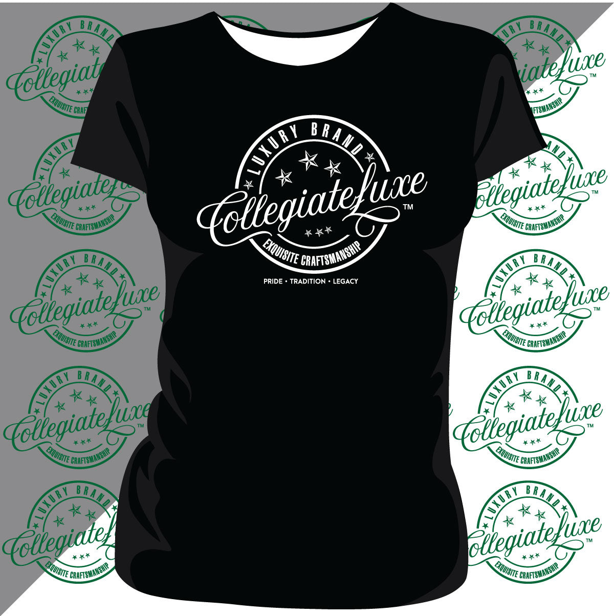 CLuxe Brand Black Ladies Tees