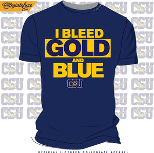 Coppin St. | I BLEED GOLD Navy Unisex Tees