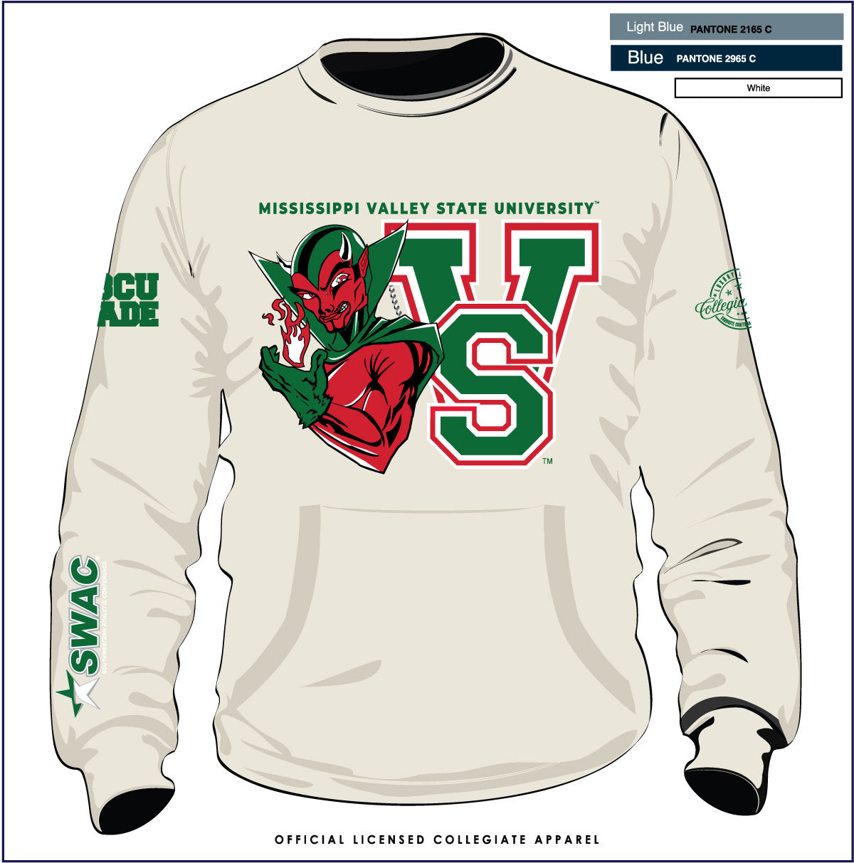 MVSU SWAC CREAM Chenille ARCH Unisex Sweatshirt (z) collegiateluxe