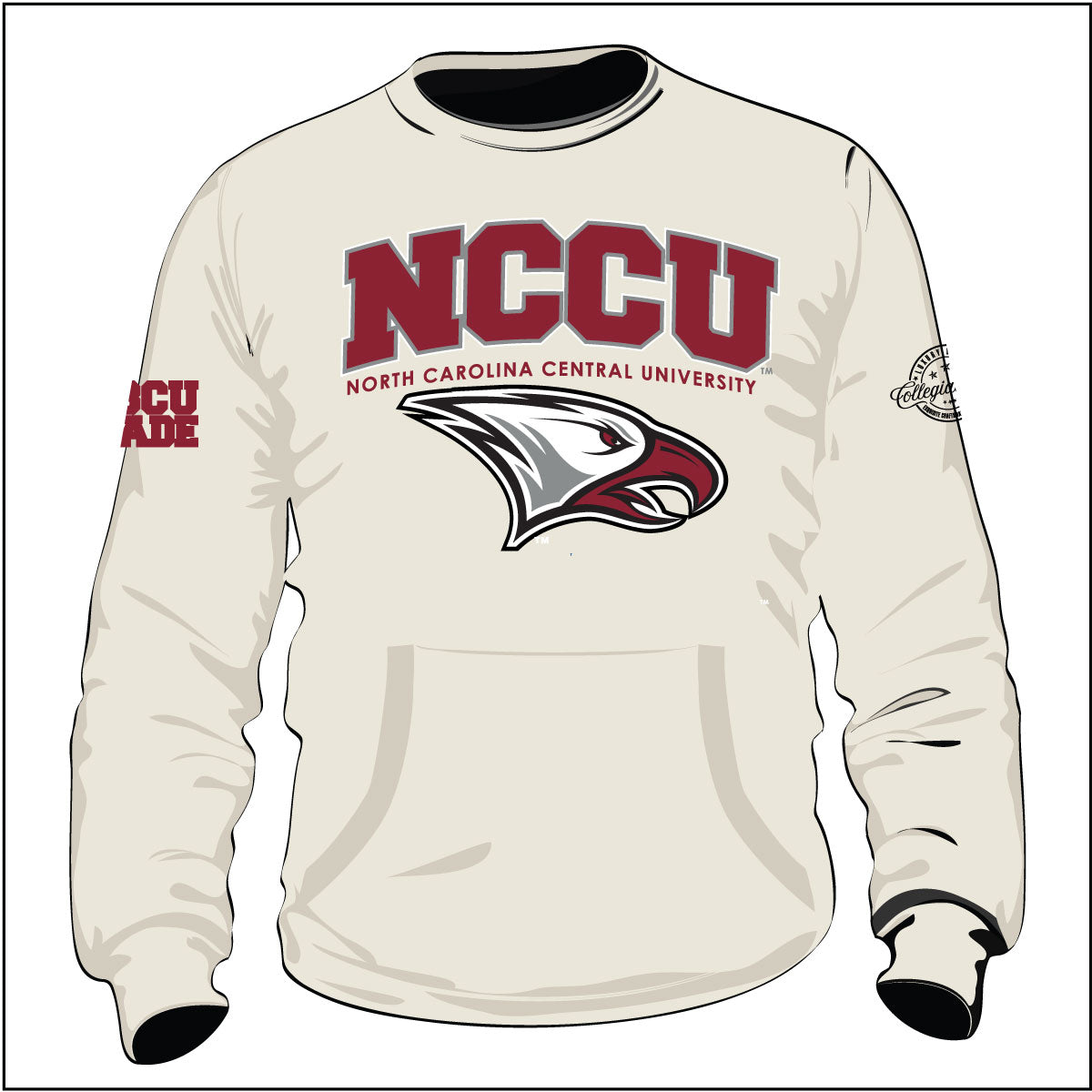 NCCU | CREAM 23 ARCH (Chenille )  UNISEX SWEATSHIRT (aja)