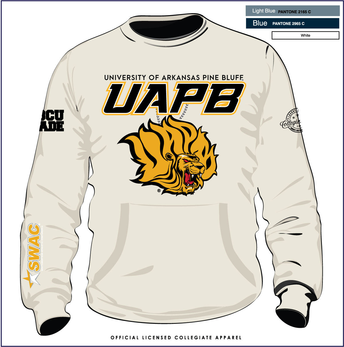 Arkansas at Pine Bluff |  UAPB SWAC CHAMPS  Chenille ARCH | CREAM Unisex Sweatshirt