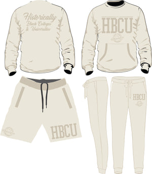 THE HBCU SET. | CREAM (Chenille) |  Sweatshirt/ Jogger / GOAT Shorts