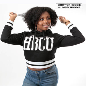 CROP HBCU MADE | BLACK (Chenille) | HOODIE