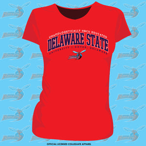 Del State | EDUCATED Red Ladies Tees (z)