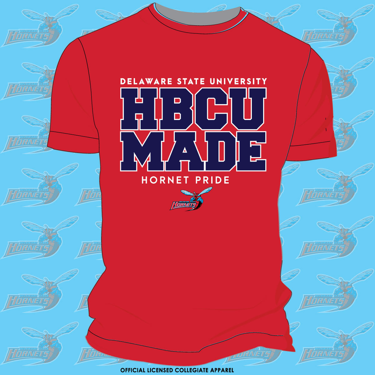 Del State | HBCU MADE Red Unisex Tees (Z)