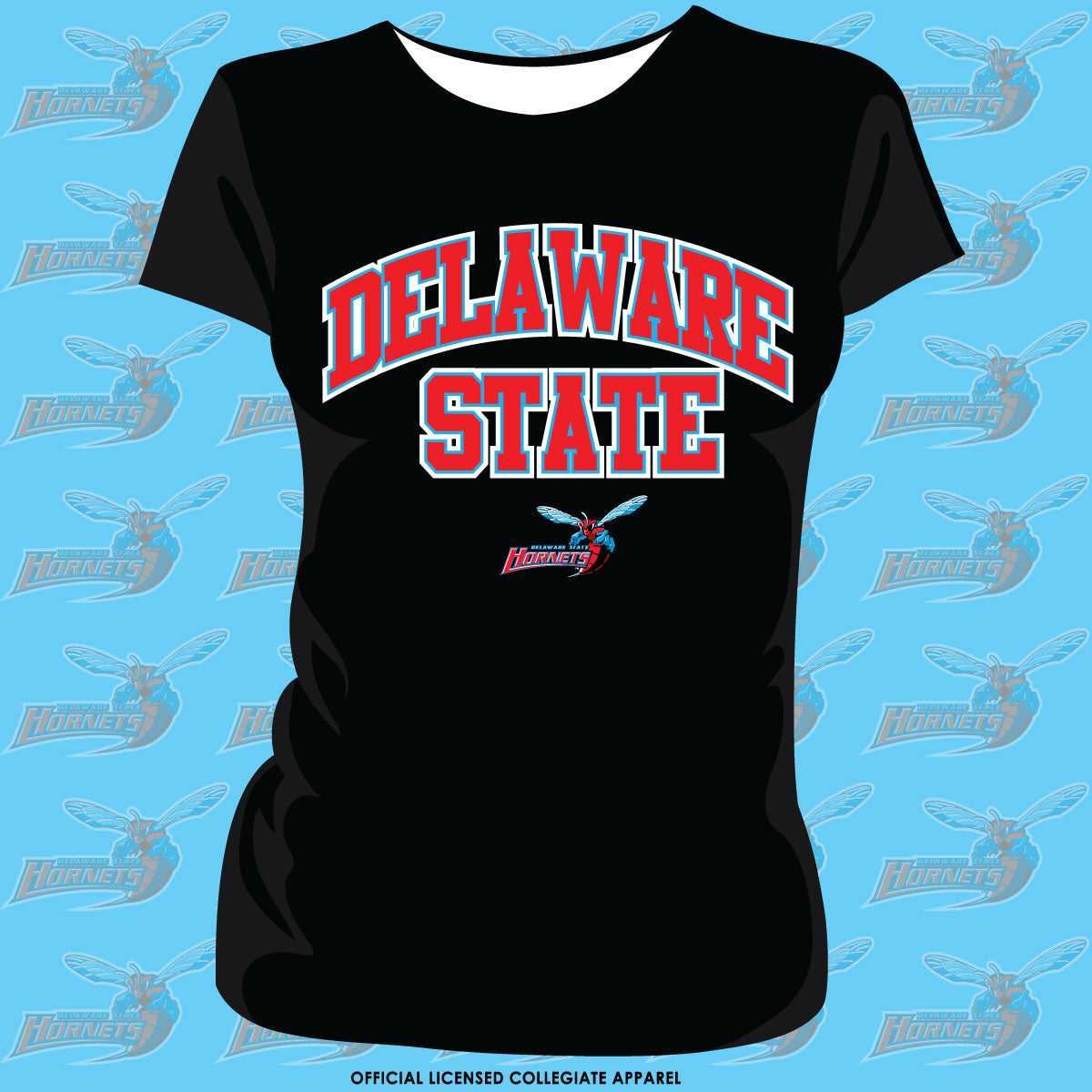 Del State | Univ. ARCH  Black Ladies Tees (Z)