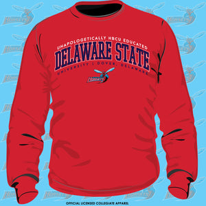 Del State | EDUCATED Red Unisex Sweatshirt (aja)