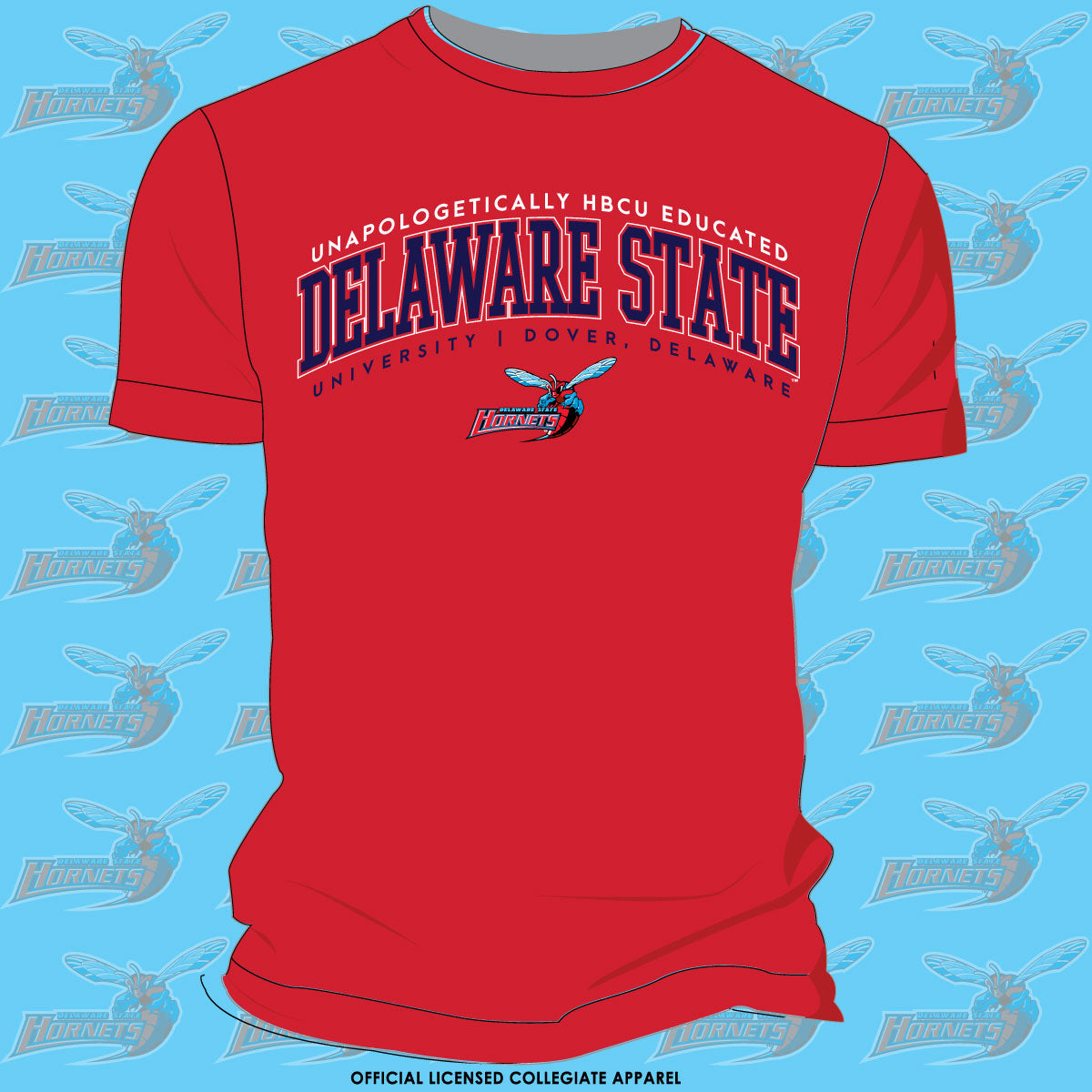 Del State | EDUCATED Red Unisex Tees (aja)