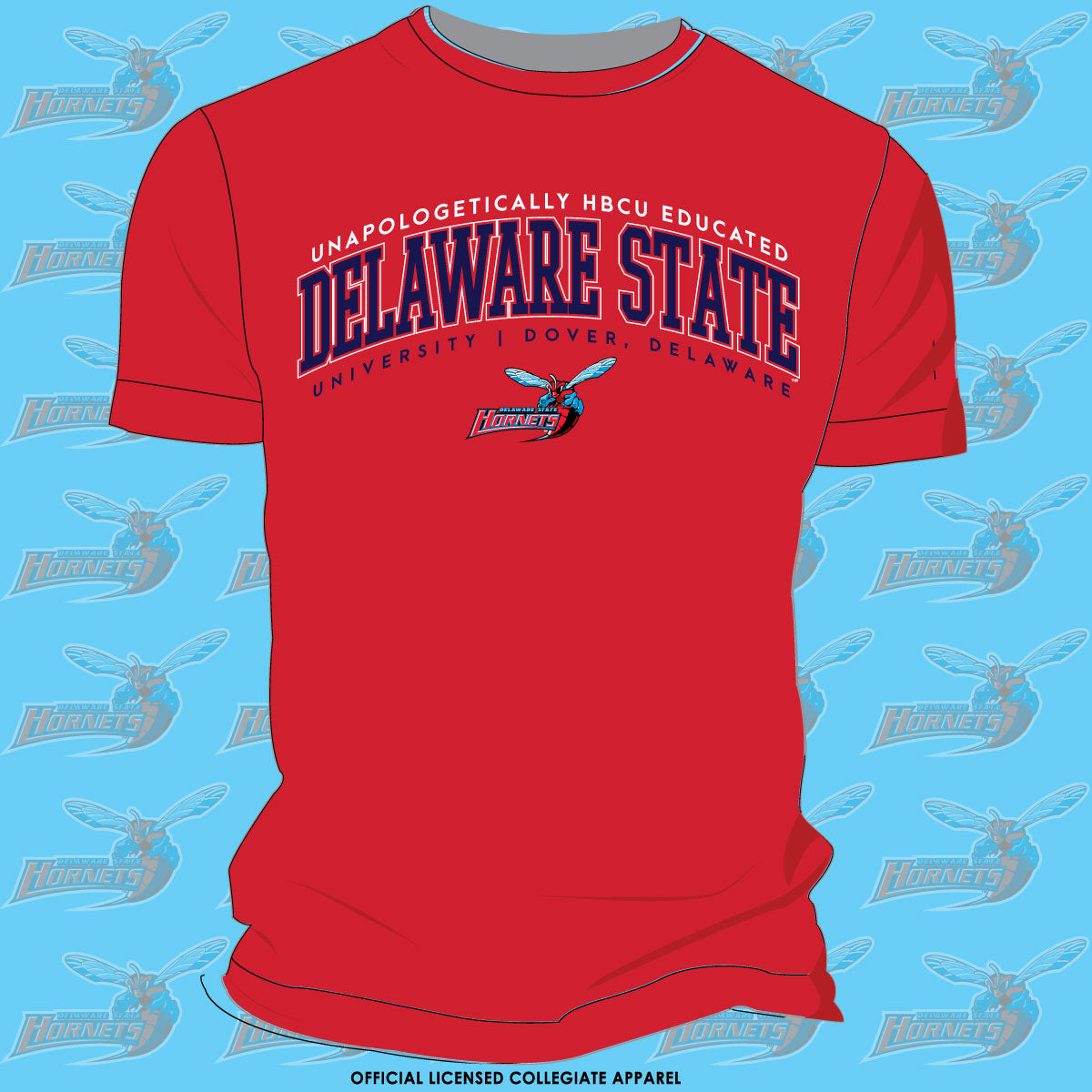 Del State | EDUCATED Red Unisex Tees (z)