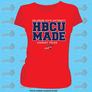 Del State | HBCU MADE Red Ladies Tee (Z)