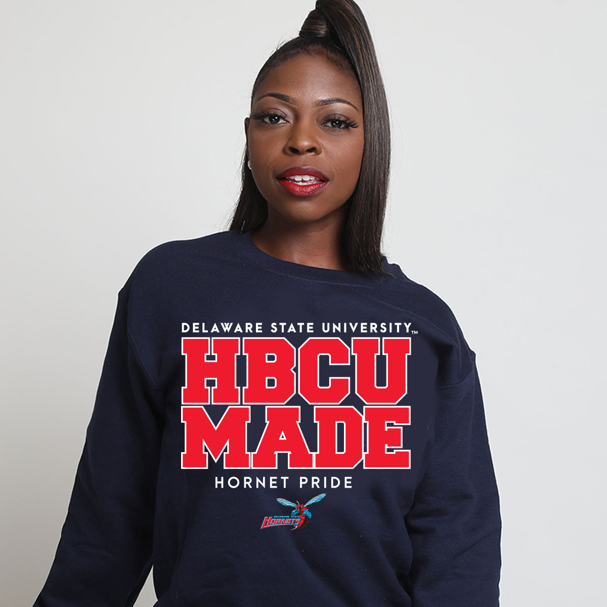 Del State | HBCU MADE Navy Unisex Sweatshirt (**) – collegiateluxe