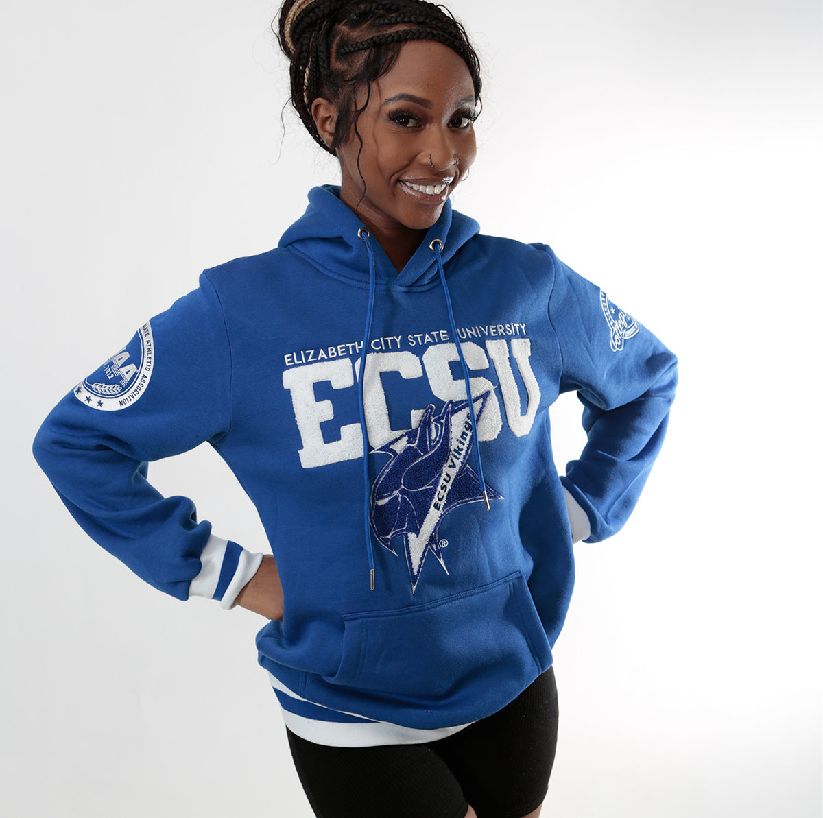 ECSU HBCU Chenille Unisex Hoodie aja collegiateluxe