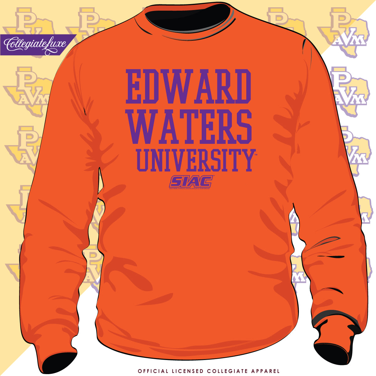 Edward Waters University | UNIV Crew | Orange Unisex Sweatshirt (Z)