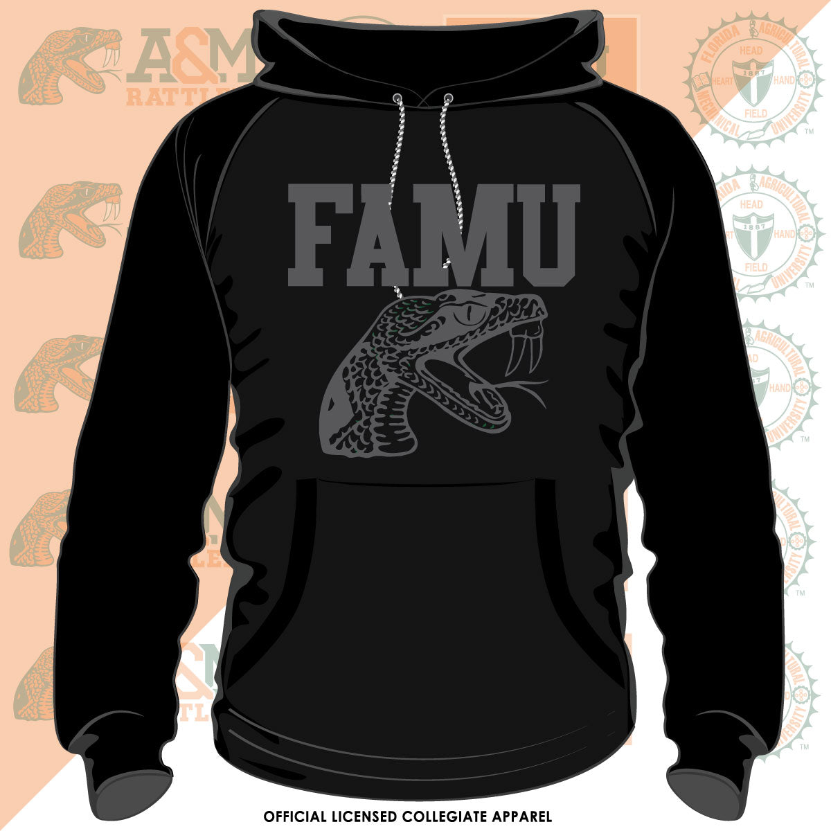 FAMU | Celebrate BHM | 3D Puff Ink Black Unisex Hoodie