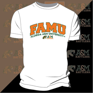 FAMU | Univ. ARCH White Unisex Tees (z)