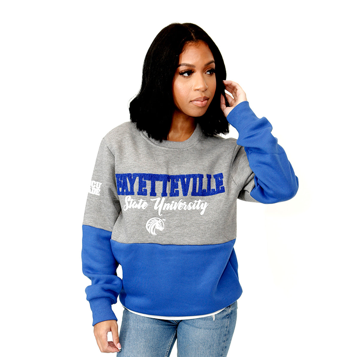 FAYETTEVILLE STATE  | THE GRAD Chenille Unisex Sweatshirt -aja