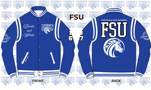 Fayetteville State | VARSITY JACKET ROYAL BLUE UNISEX