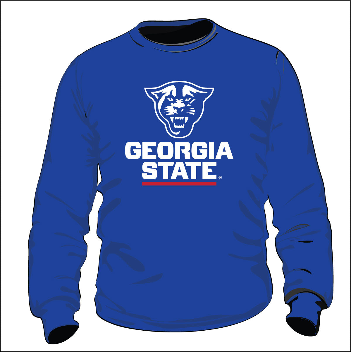 Georgia State University Royal Chenille Blue Sweatshirt