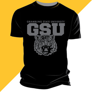 Grambling State |Tiger 3D Puff Black Unisex Tshirt (j)