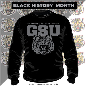 Grambling State | Tiger 3D Puff Black Unisex Sweatshirt (Z)