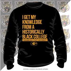 Grambling State | KNOWLEDGE Black Unisex Sweatshirt (j)