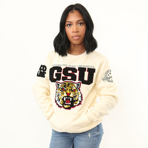 Grambling State | Chenille Cream ARCH 22  | CREAM UNISEX SWEATSHIRT