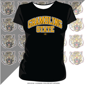 GRAMBLING STATE | GSU Arch Logo | Black Ladies Tees (Z)