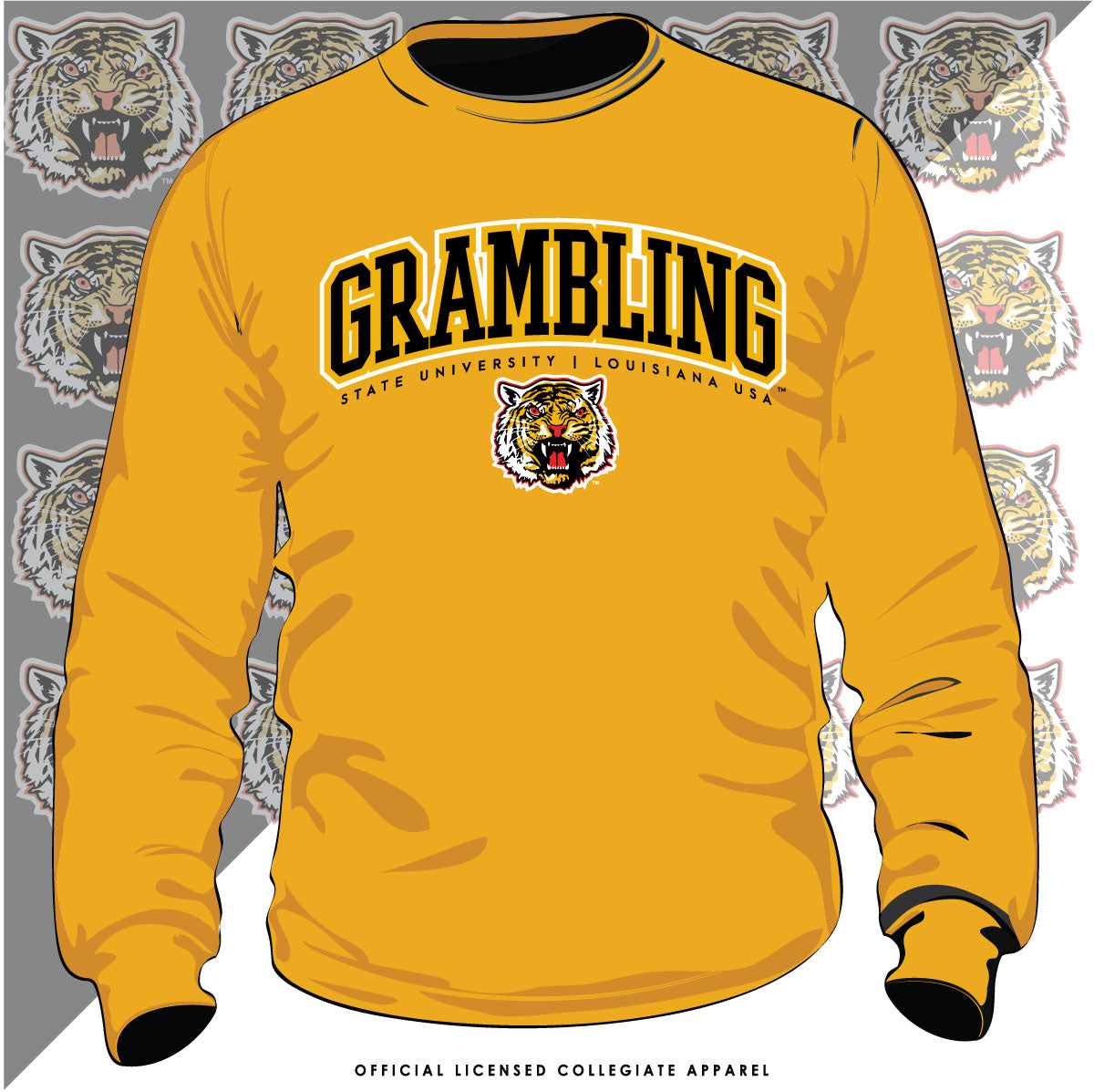 Grambling State | GRAM ARCH Tiger Gold Unisex Sweatshirt (Z)