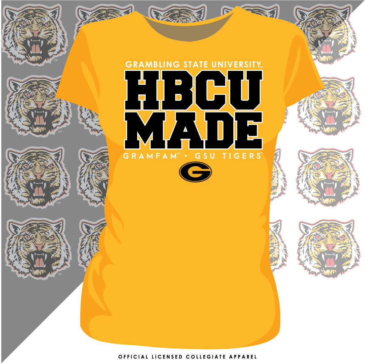 Grambling State | HBCU MADE Gold Ladies Tees (Z)