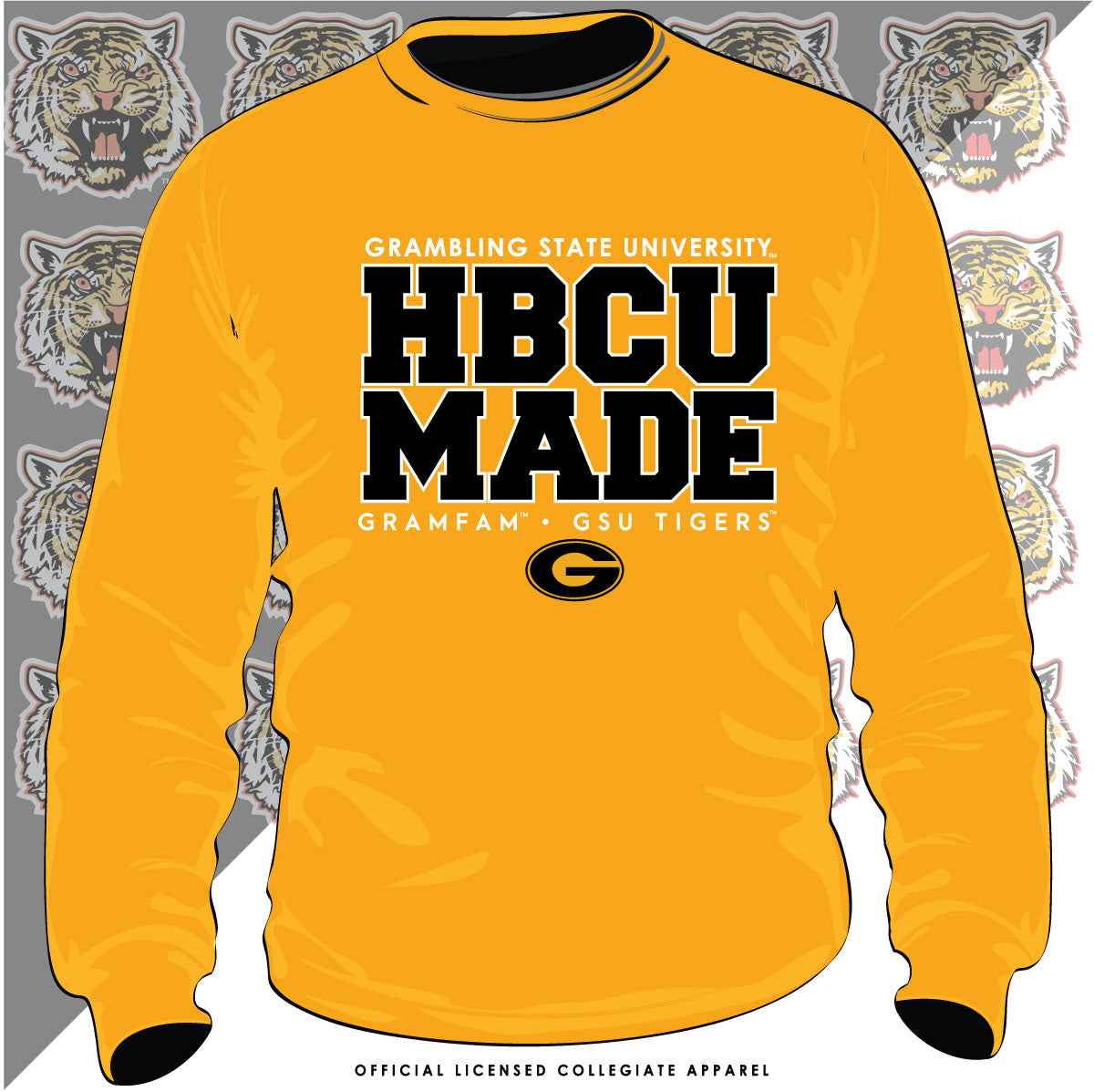 Grambling State | HBCU MADE Gold Unisex Sweatshirt (Z)