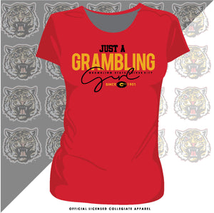 Grambling State | Just A Girl Red Ladies Tees (Z)