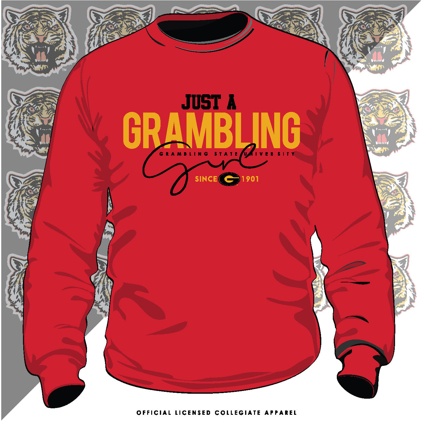 Grambling State | Just A Girl Red unisex Sweatshirt (z)