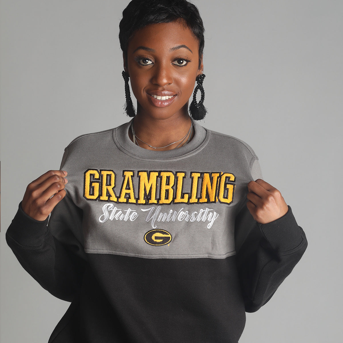 Grambling State | THE GRAD |  GRAY & BLACK UNISEX SWEATSHIRT