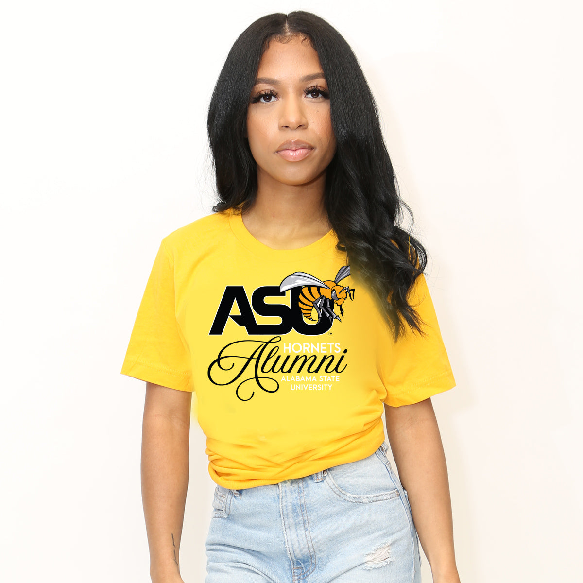 ALABAMA ST. | FANCY ALUMNI Gold Ladies Tees (Z)