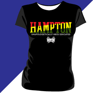 Hampton U | 1892 Selassie RASTA Colors Ladies Tees (Z)
