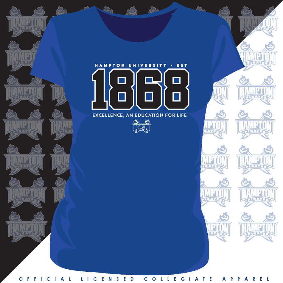 Hampton U | EST. 1868 Royal Ladies Tees(DK)