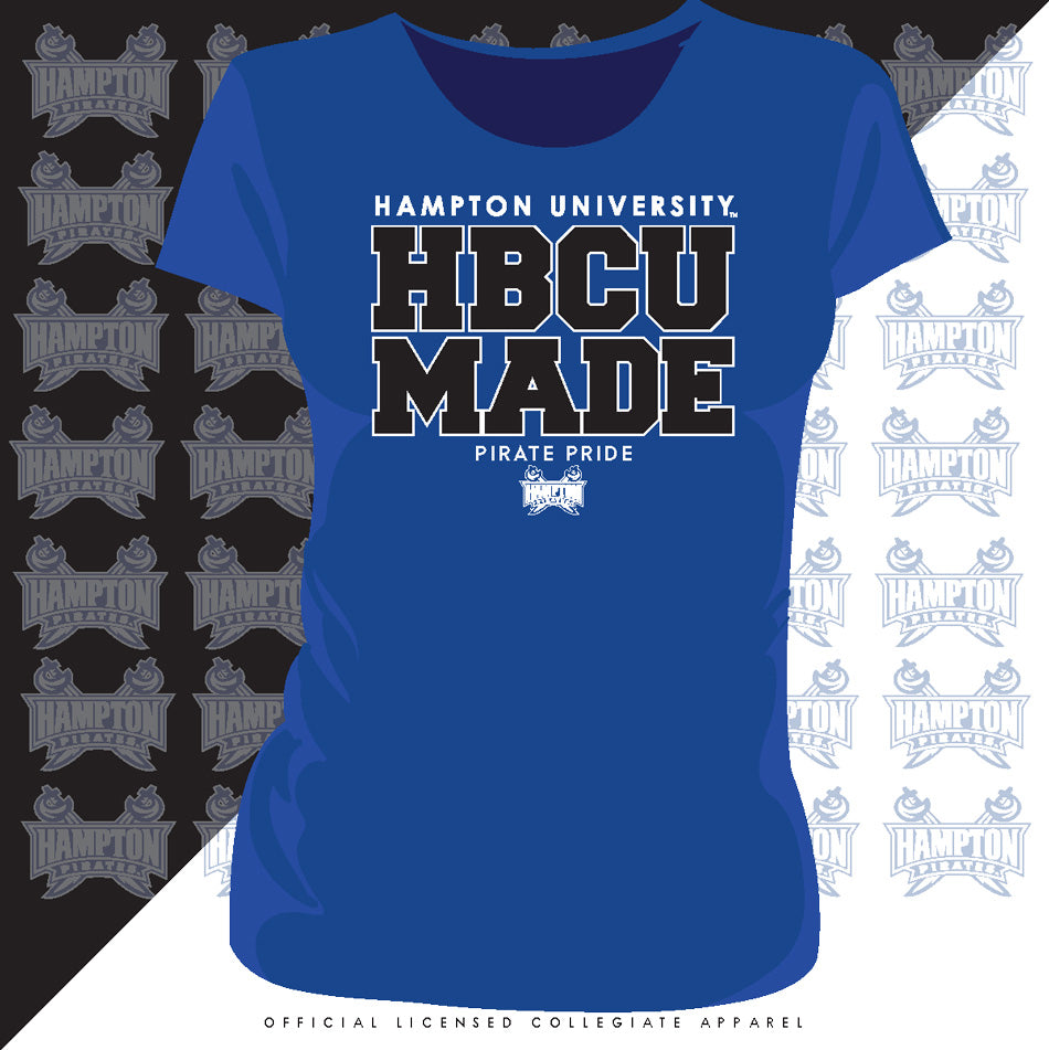 Hampton U | HBCU MADE Royal Blue Ladies Tees (**)