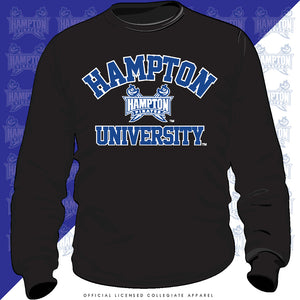 Hampton U | Univ. ARCH  Black Unisex Sweatshirt (Z)