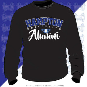 Hampton U | Fancy ALUMNI Black Unisex Sweatshirt (z)