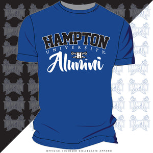 Hampton U | Fancy ALUMNI Royal Blue Unisex Tees (Z)