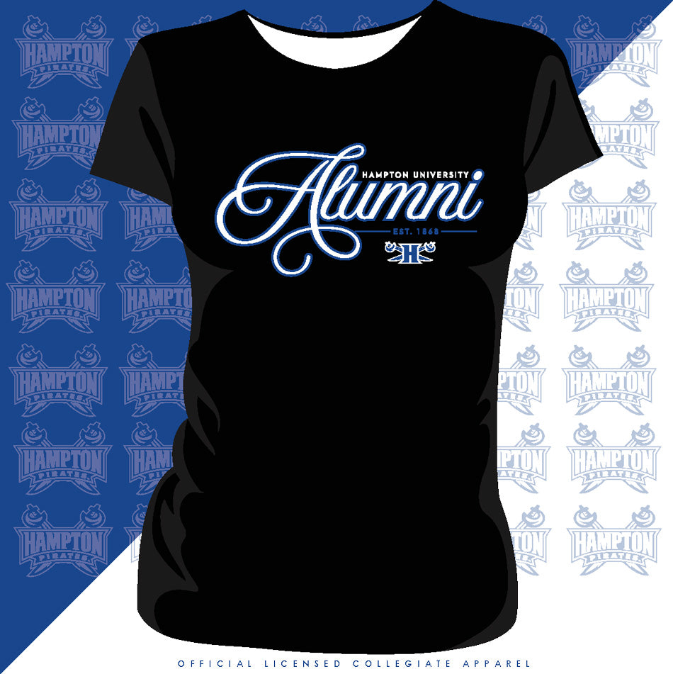 Hampton U | Super Fancy ALUMNI Black Ladies Tees (z)