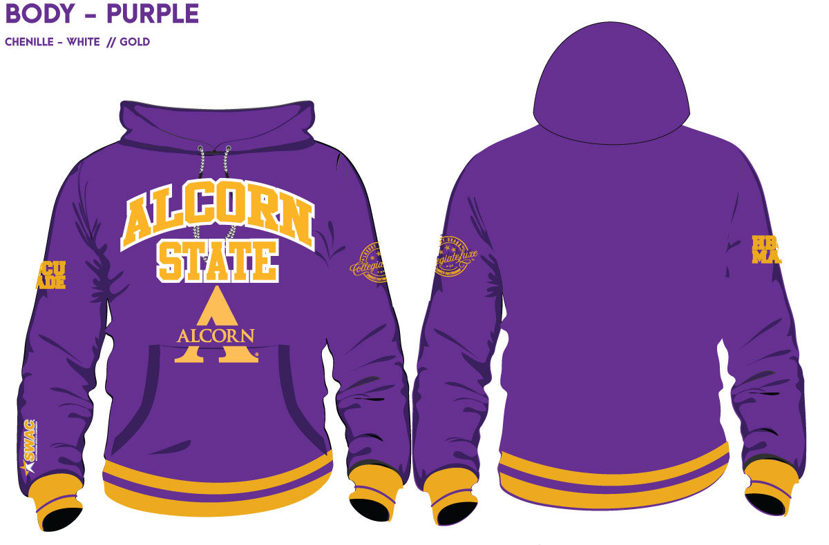 ALCORN | HBCU Chenille Unisex HOODIE -aja