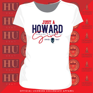 HOWARD | Just A Girl White Ladies Tees (N)