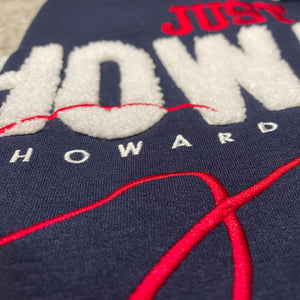 HOWARD | Just A Girl Navy Ladies Off The Shoulders | Chenille & Embroidery (aja)