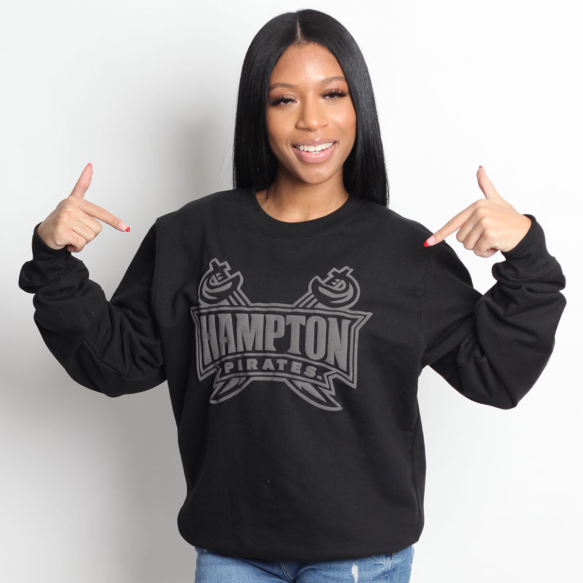 Hampton U | Celebrate BHM | 3D Puff INK Black Unisex Sweatshirt (Z)